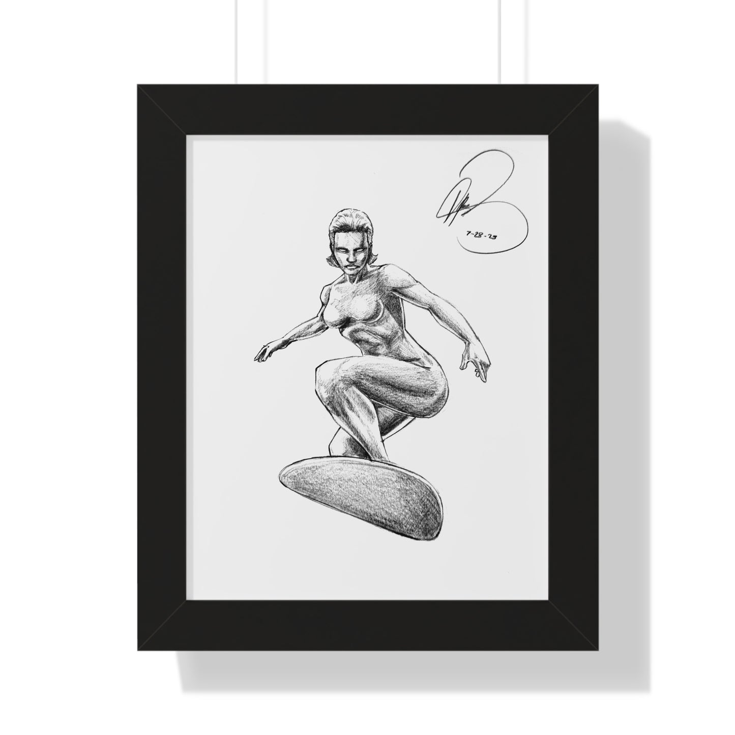 Silver Surfer Framed Poster - By Me