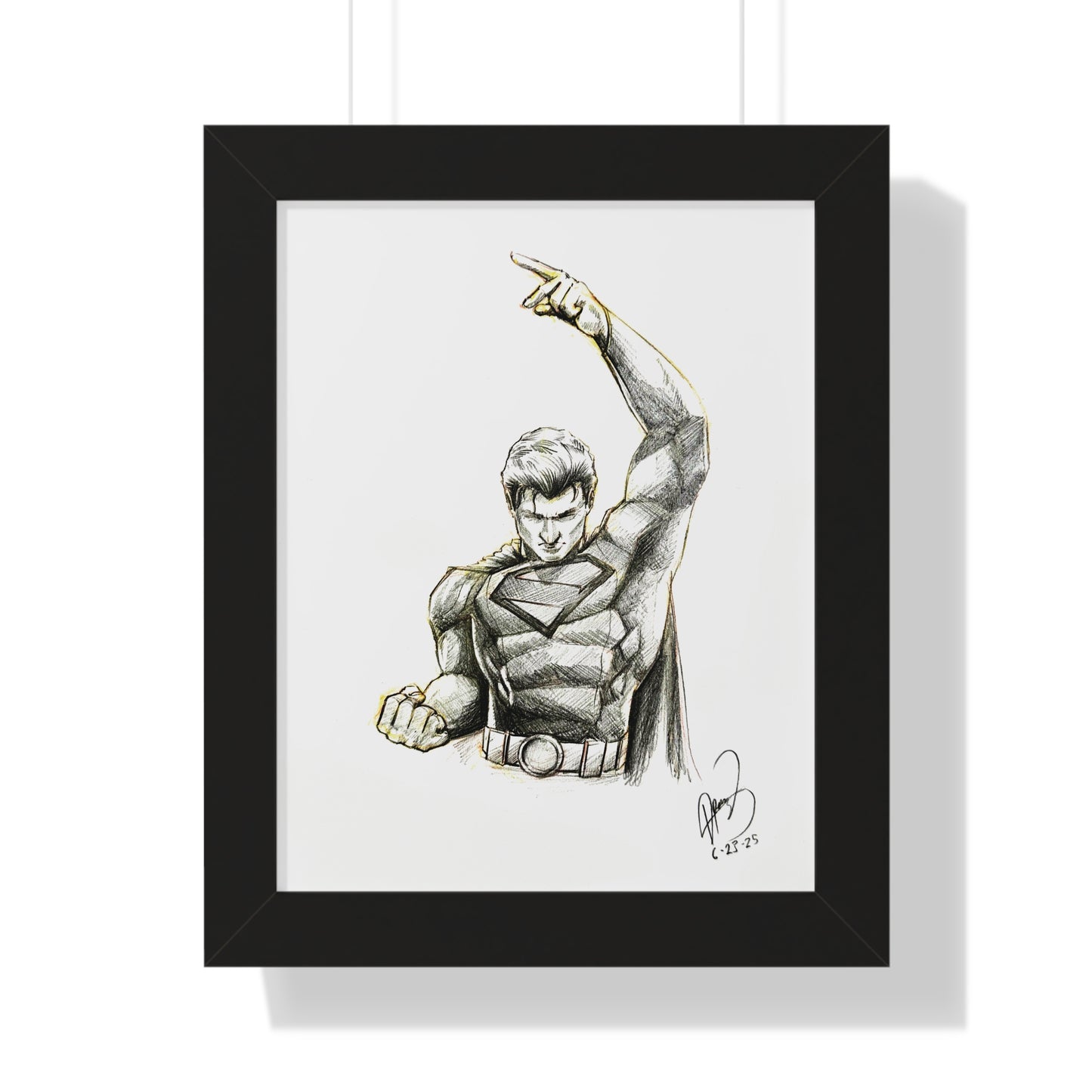 SUPERMAN Framed Poster - By Me