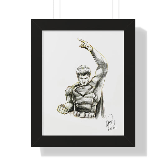 SUPERMAN Framed Poster - By Me