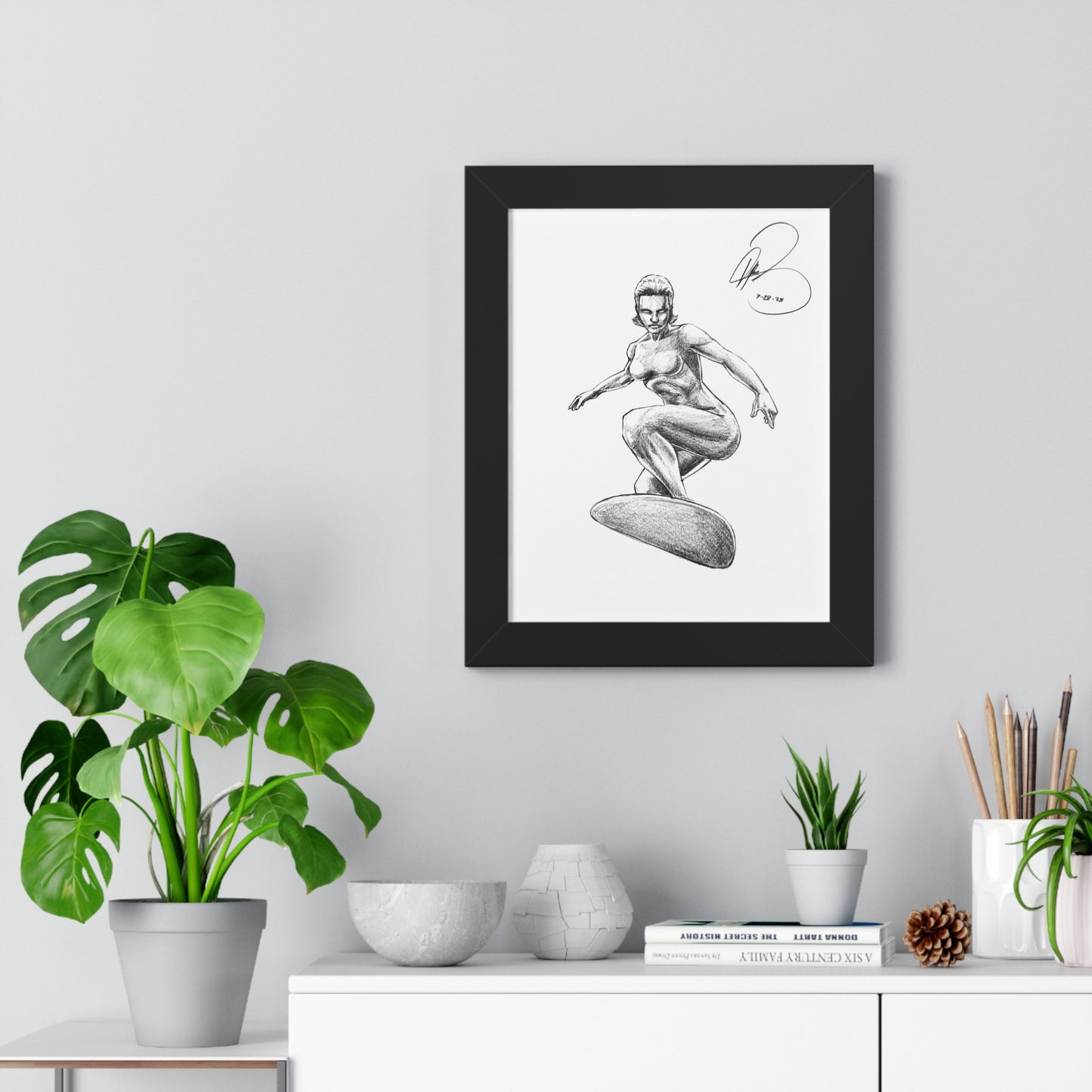 Silver Surfer Framed Poster - By Me