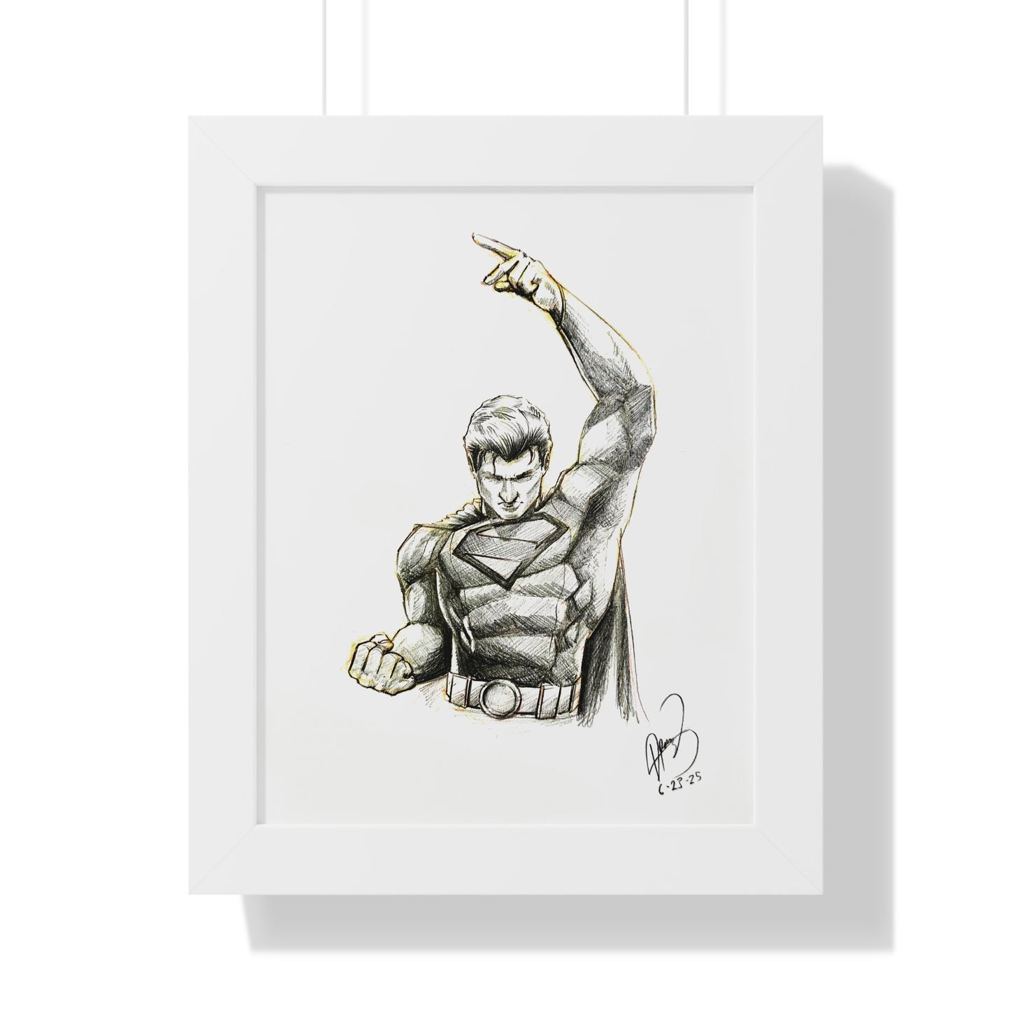 SUPERMAN Framed Poster - By Me