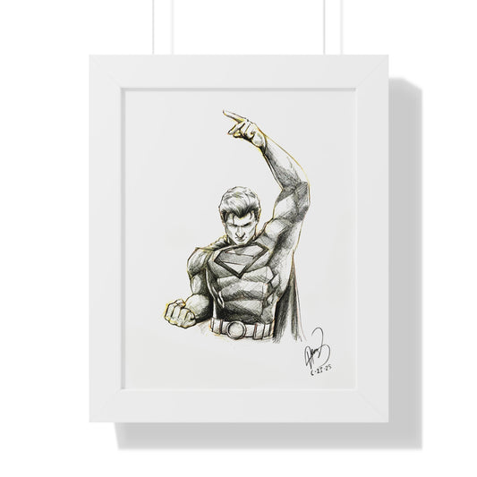 SUPERMAN Framed Poster - By Me