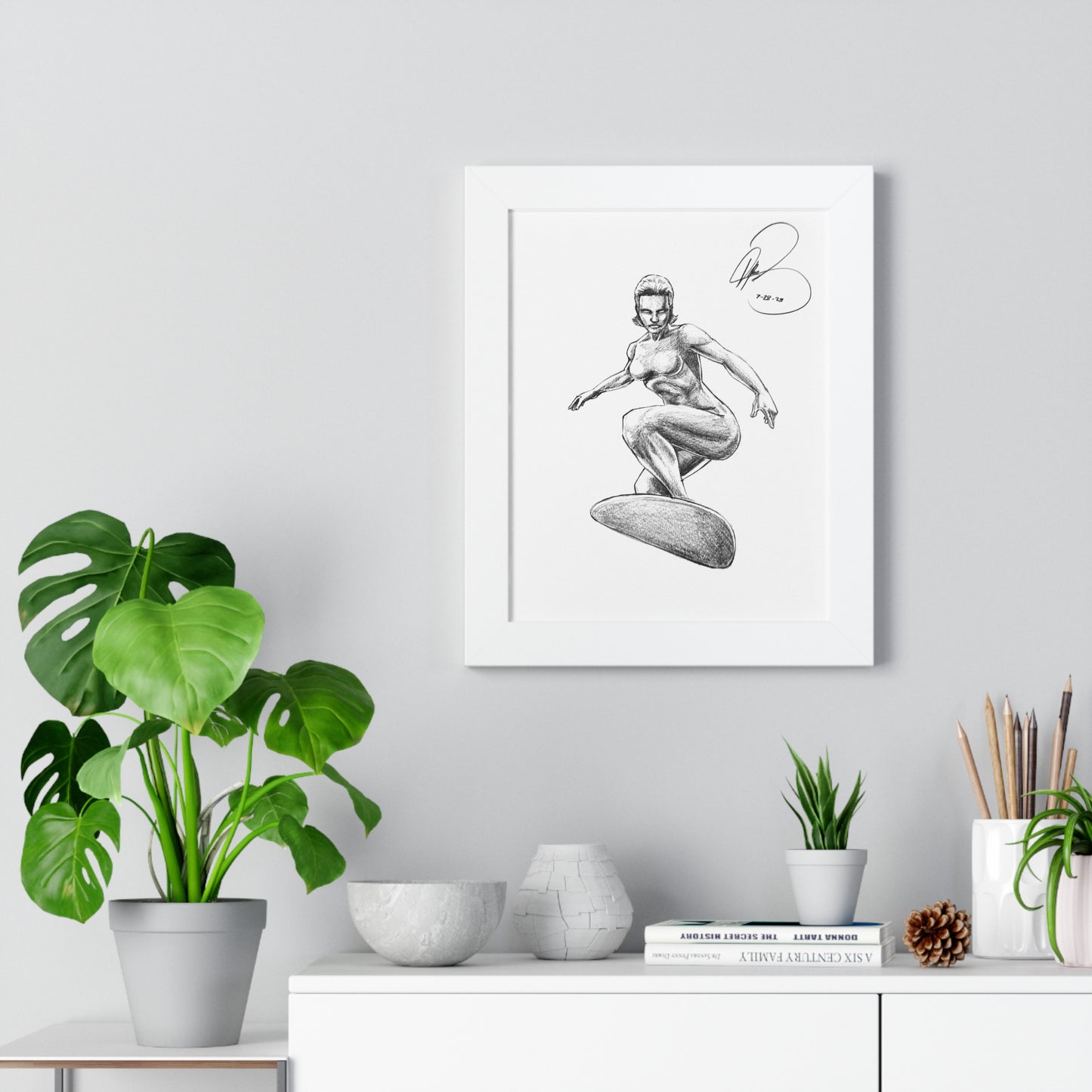 Silver Surfer Framed Poster - By Me
